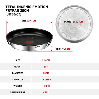 Tefal Ingenio Emotion Frypan 28cm