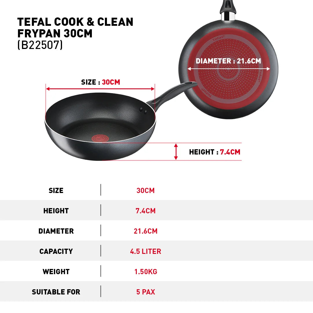 Tefal Cook & Clean Frypan 30cm