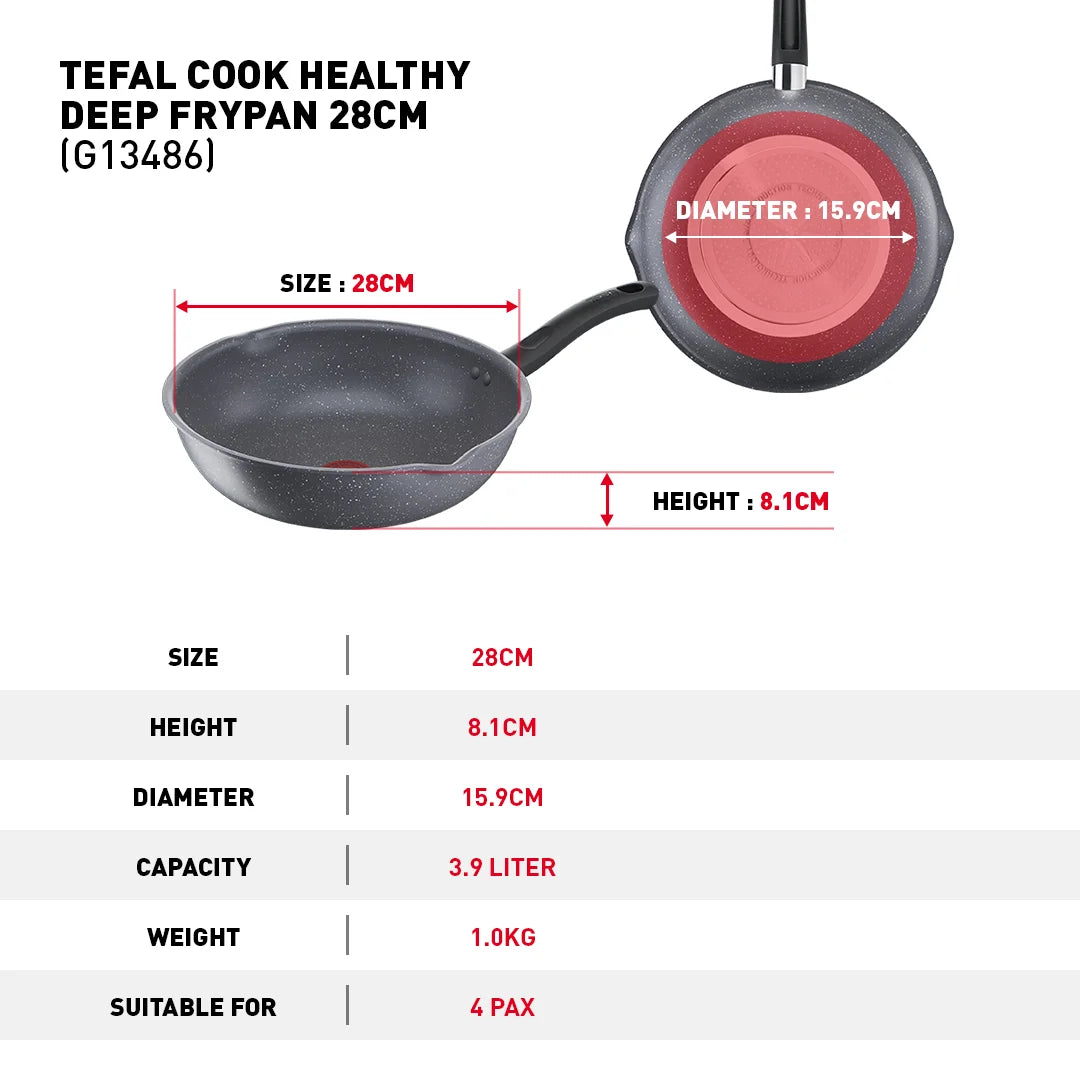 Tefal Cook Healthy Deep Frypan 28cm