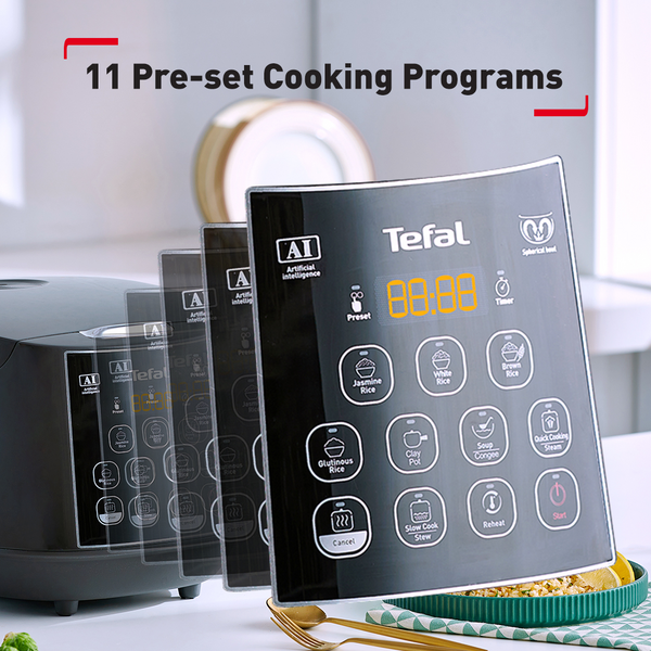 Tefal Easy Rice Fuzzy Plus Logic Rice Cooker 1.8L RK736B (10 cups)