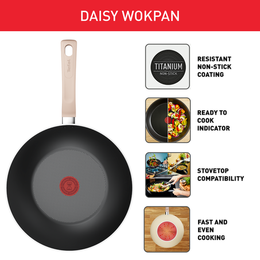 Tefal Cookware Daisy Wokpan 28cm