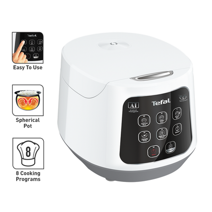 Tefal Easy Rice Compact Fuzzy Logic Rice Cooker 1.0L RK7301 (5.5 Cups)