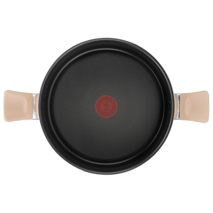 Tefal Cookware Blossom Shallow Pan 24cm w/lid (Beige)