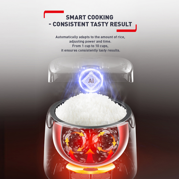 Tefal Easy Rice Fuzzy Logic Rice Cooker 1.8L RK7321 (10 Cups)
