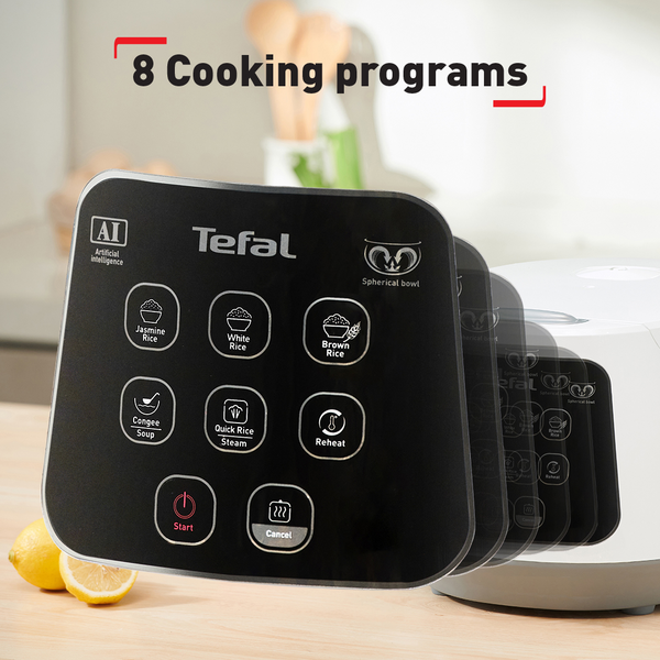 Tefal Easy Rice Compact Fuzzy Logic Rice Cooker 1.0L RK7301 (5.5 Cups)